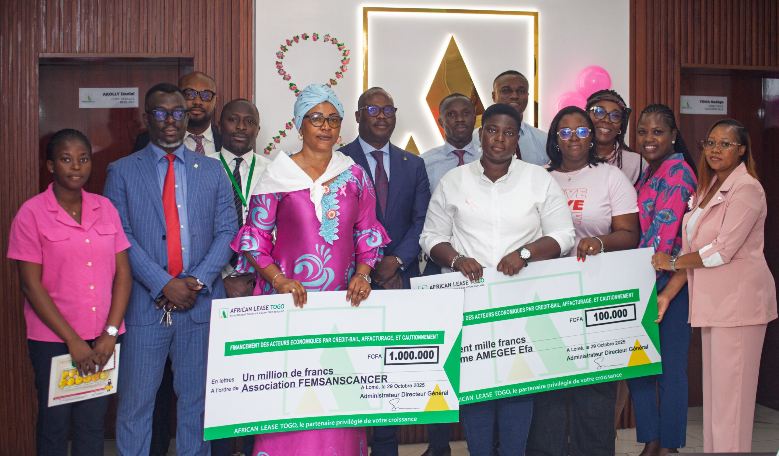 Lutte contre le cancer du sein : African Lease Togo aux côtés de FemsansCancer